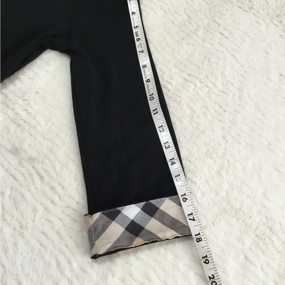 Burberry Brit black cotton t-shirt featuring 3/4 sleeves size large - Picture 8 of 11